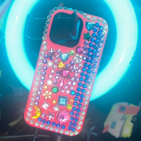 Decorative Rhinestone Phone Case - Multicolor - Picture 7 of 10